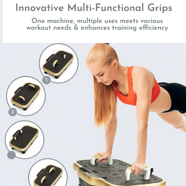 Upyogaa Vibration Plate Exercise Machine – Full-Body Workout, Lymphatic Drainage, 8000 Vibrations/min | 200 Speed Levels | Power - 200Watt | 140 KG-190 KG Capacity | 1 Year Warranty