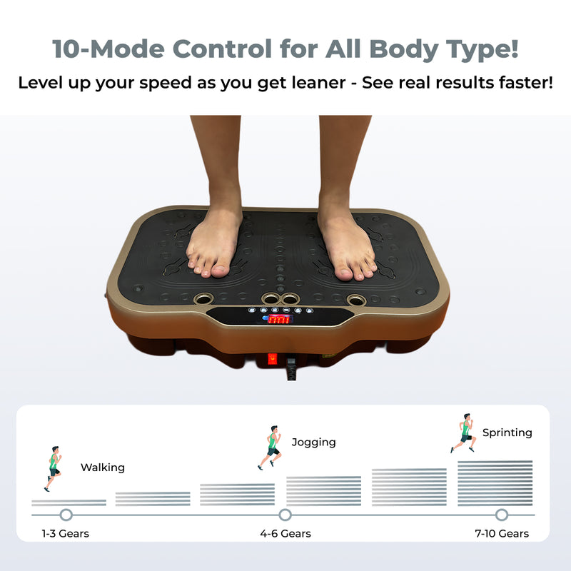 Upyogaa Vibration Plate Exercise Machine – Full-Body Workout, Lymphatic Drainage, 8000 Vibrations/min | 200 Speed Levels | Power - 200Watt | Max 190 KG Capacity | 1 Year Warranty