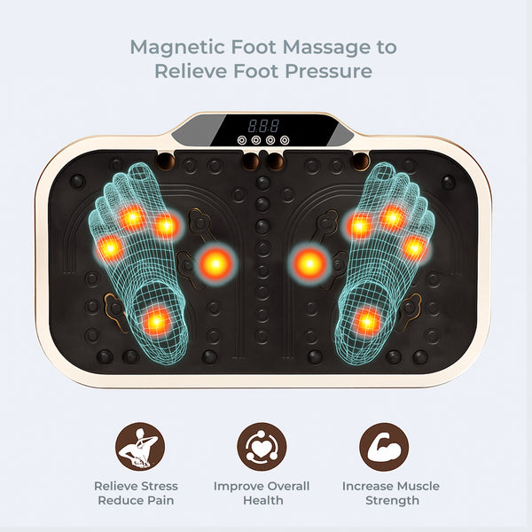 Upyogaa Vibration Plate Exercise Machine – Full-Body Workout, Lymphatic Drainage, 8000 Vibrations/min | 200 Speed Levels | Power - 200Watt | 140 KG-190 KG Capacity | 1 Year Warranty