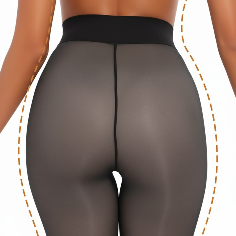 Upyogaa Fur Lined Sheer Translucent Stockings