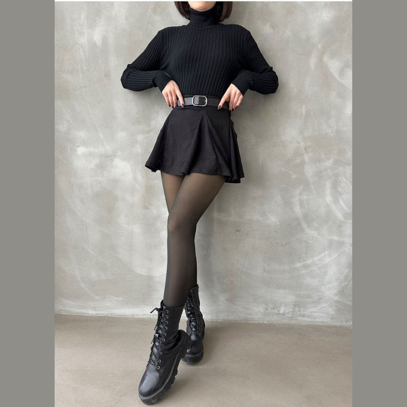 Upyogaa Fur Lined Sheer Translucent Stockings